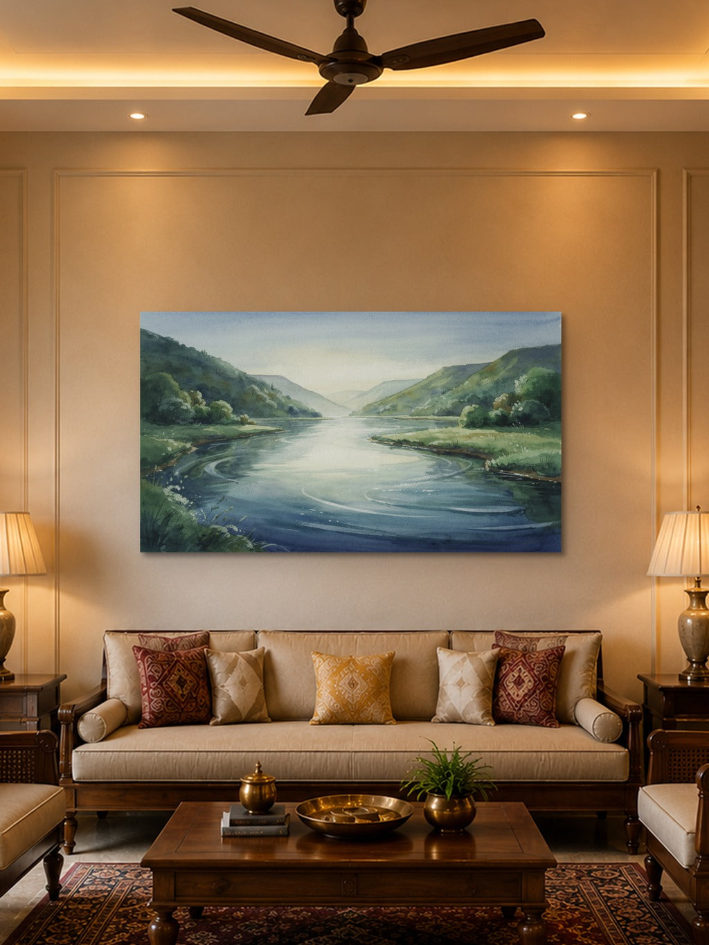 Tranquil River Valley Print — room 2