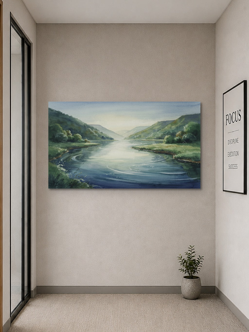 Tranquil River Valley Print — room 9
