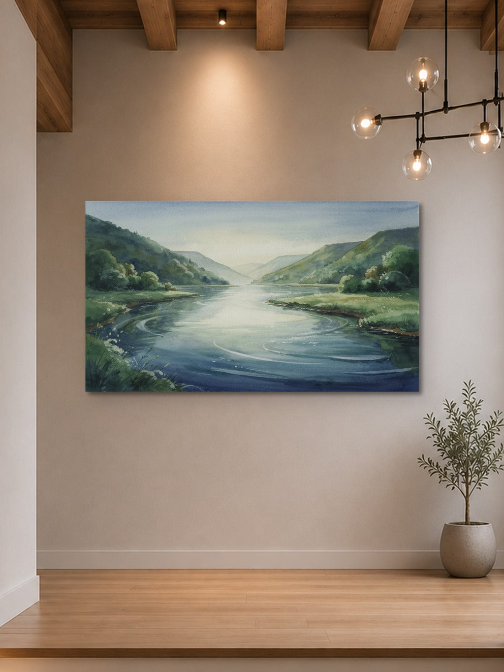 Tranquil River Valley Print — room 7