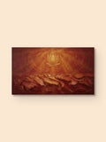 Golden Lotus Divine Abstract — canvas