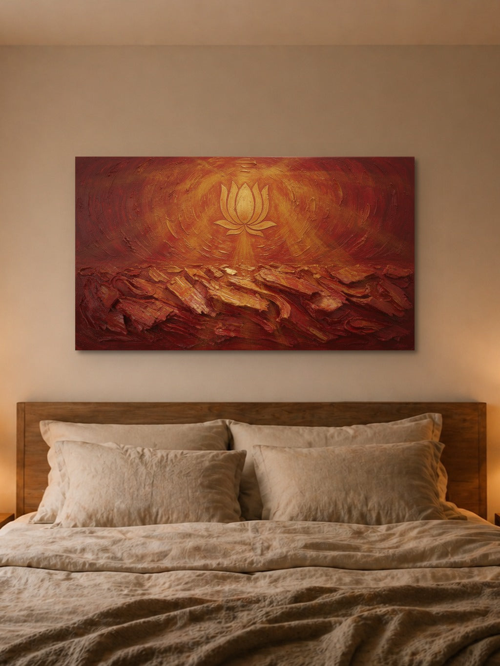 Golden Lotus Divine Abstract — room 4