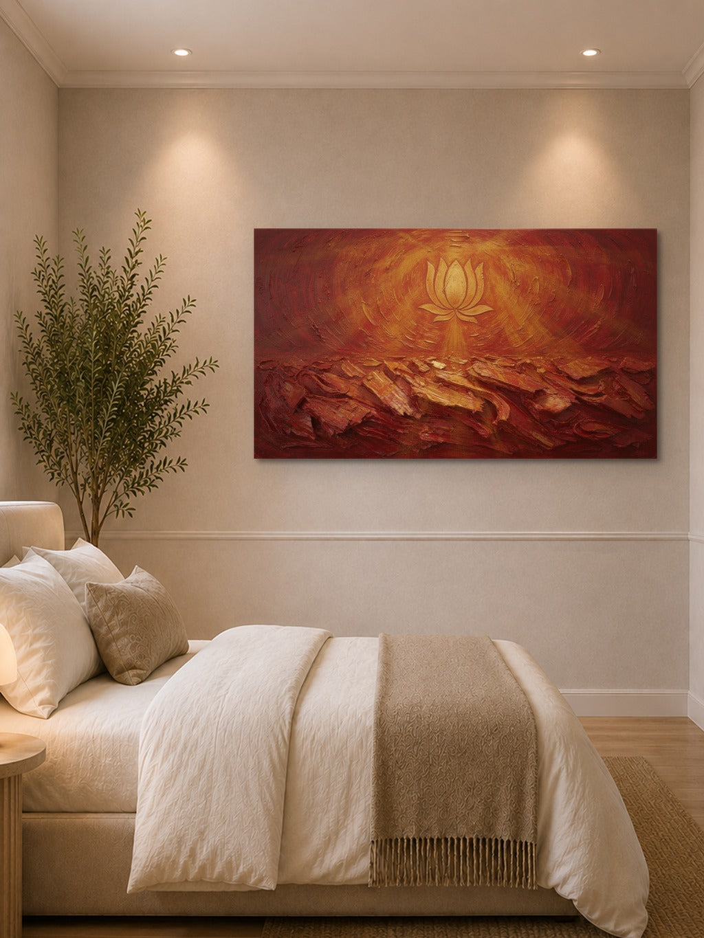 Golden Lotus Divine Abstract — room 1