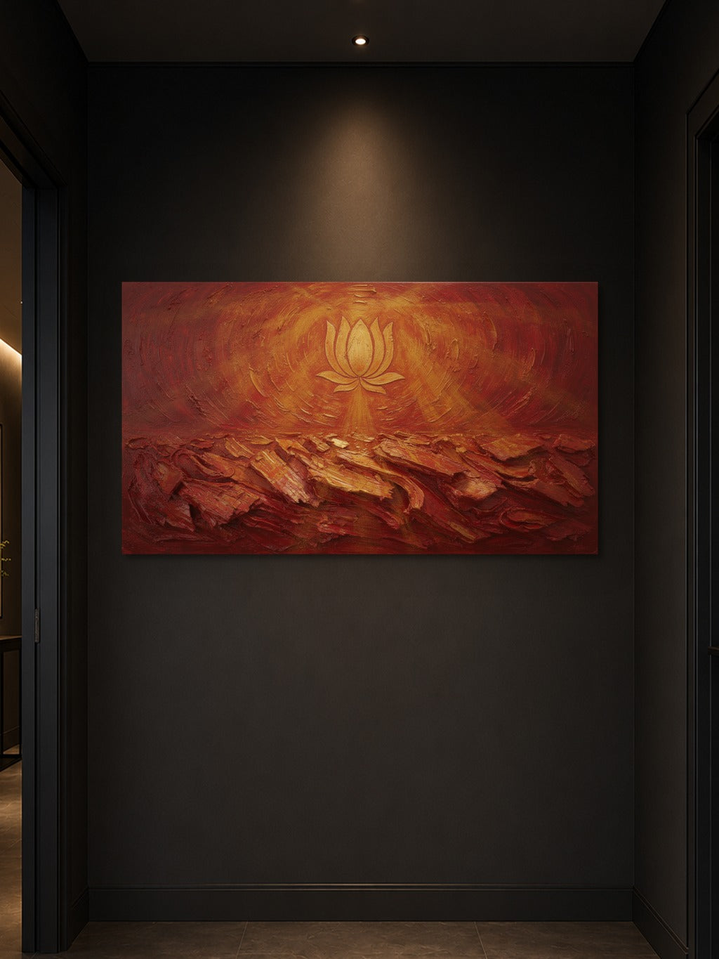 Golden Lotus Divine Abstract — room 3