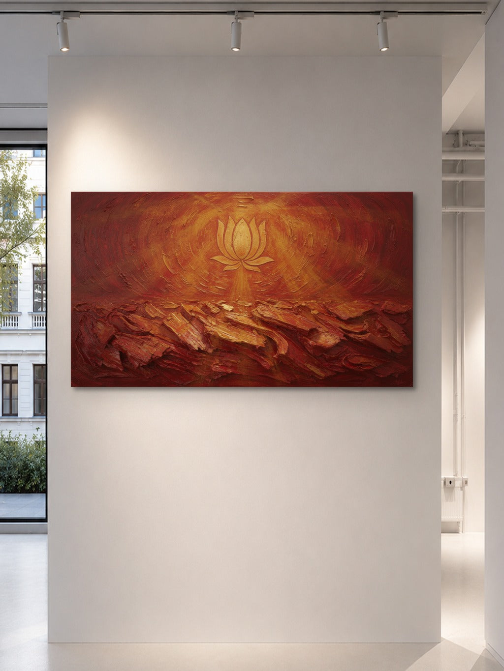 Golden Lotus Divine Abstract — room 5