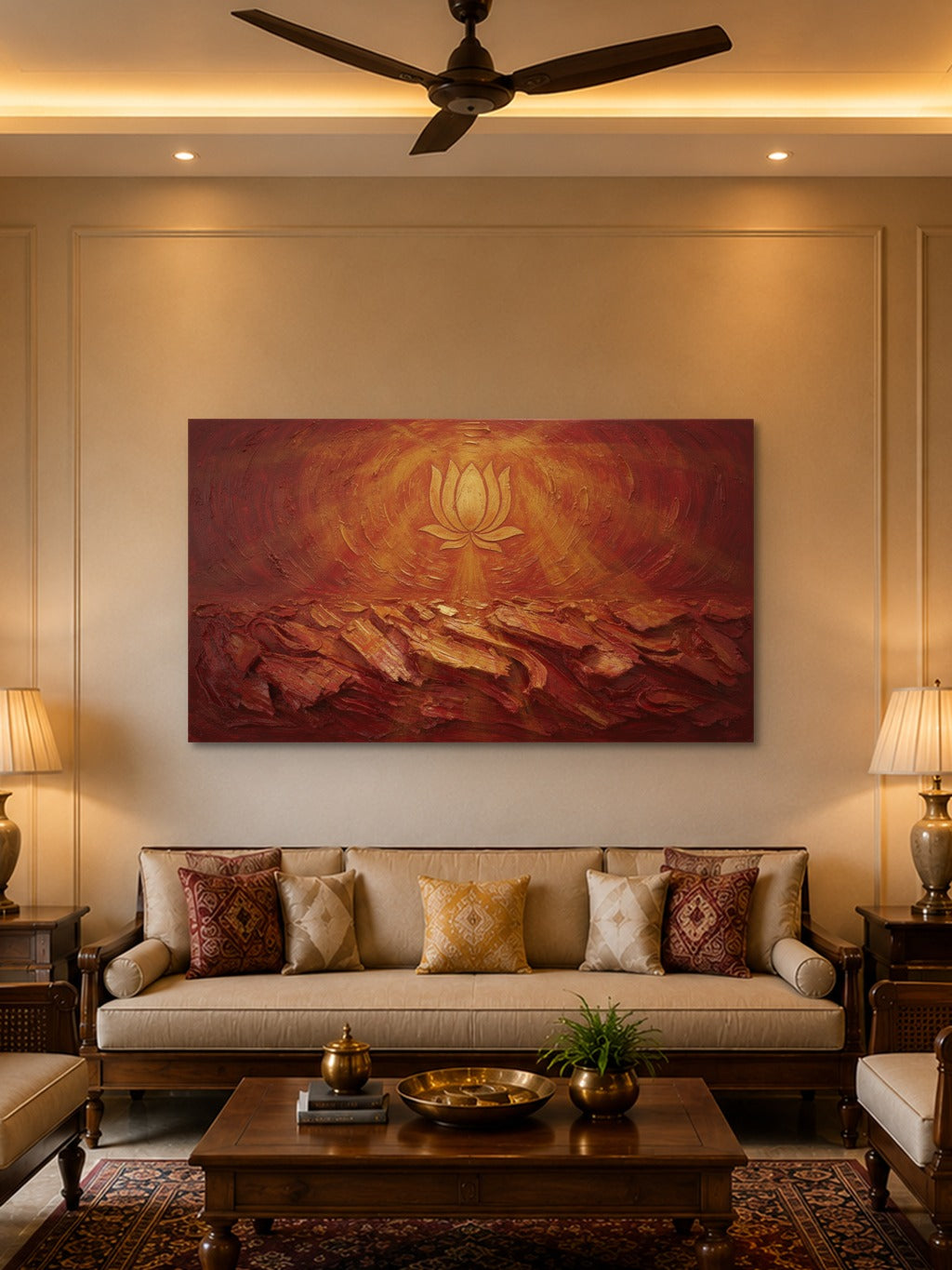 Golden Lotus Divine Abstract — room 2