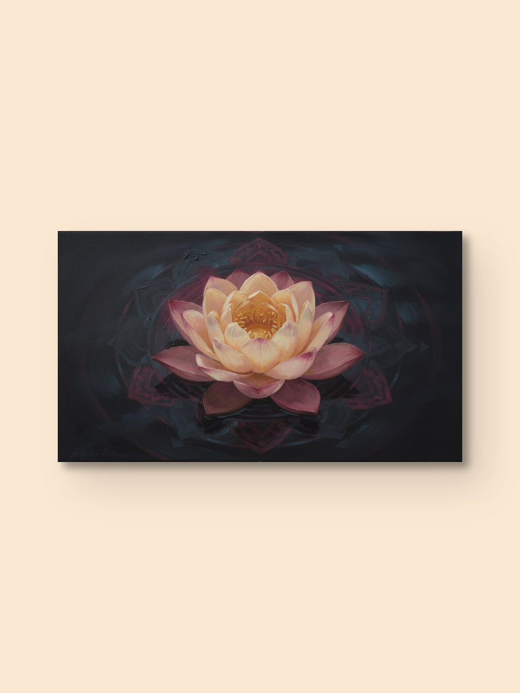 Radiant Lotus Bloom Art Print — canvas
