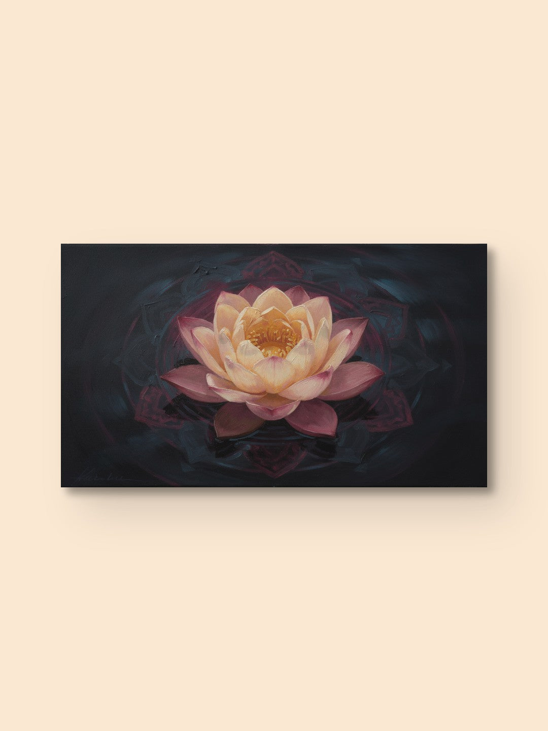 Radiant Lotus Bloom Art Print — canvas