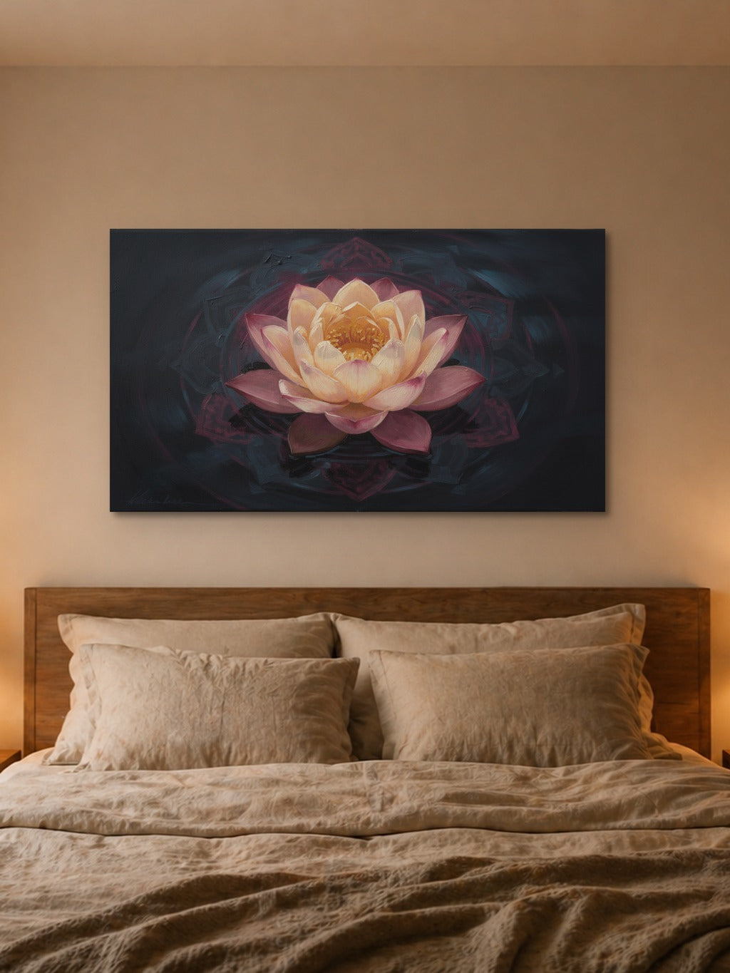 Radiant Lotus Bloom Art Print — room 4