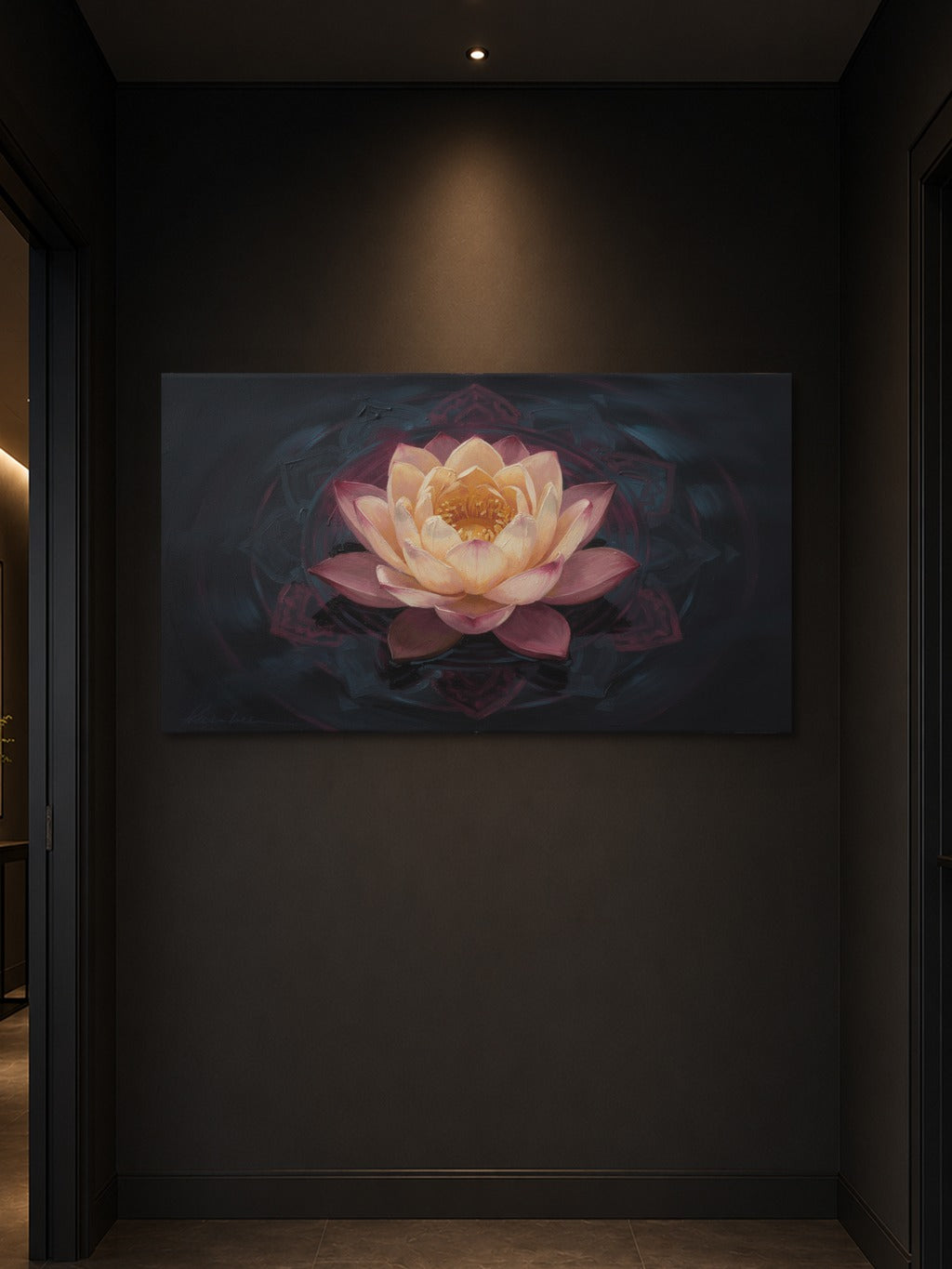 Radiant Lotus Bloom Art Print — room 3