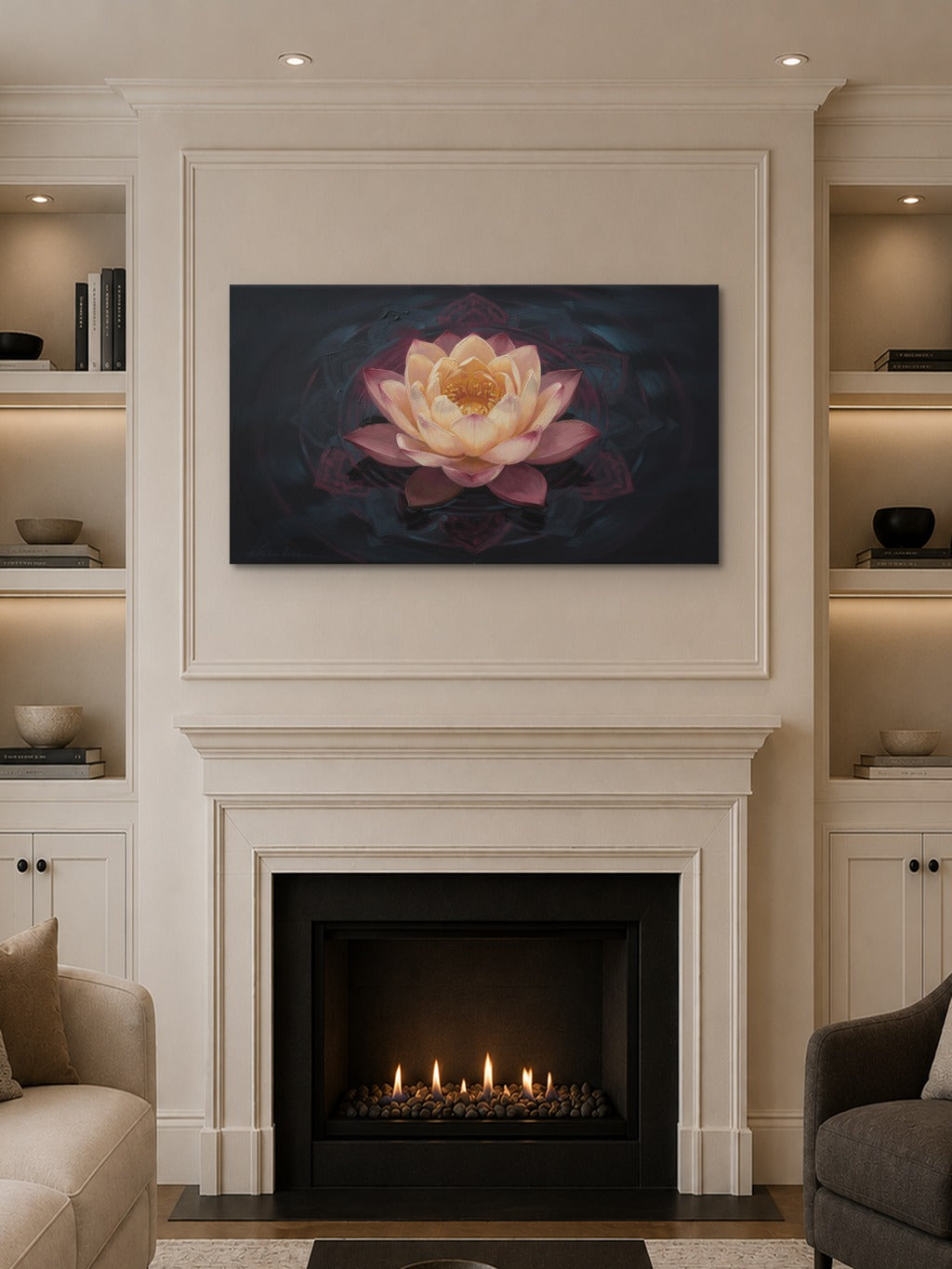 Radiant Lotus Bloom Art Print — room 10