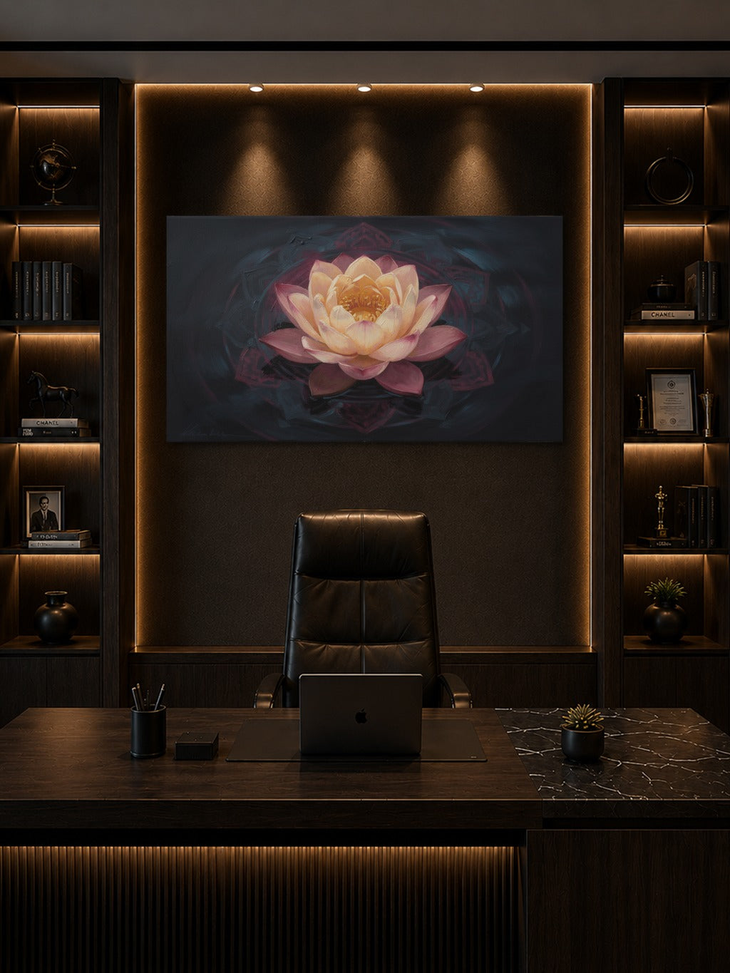 Radiant Lotus Bloom Art Print — room 8