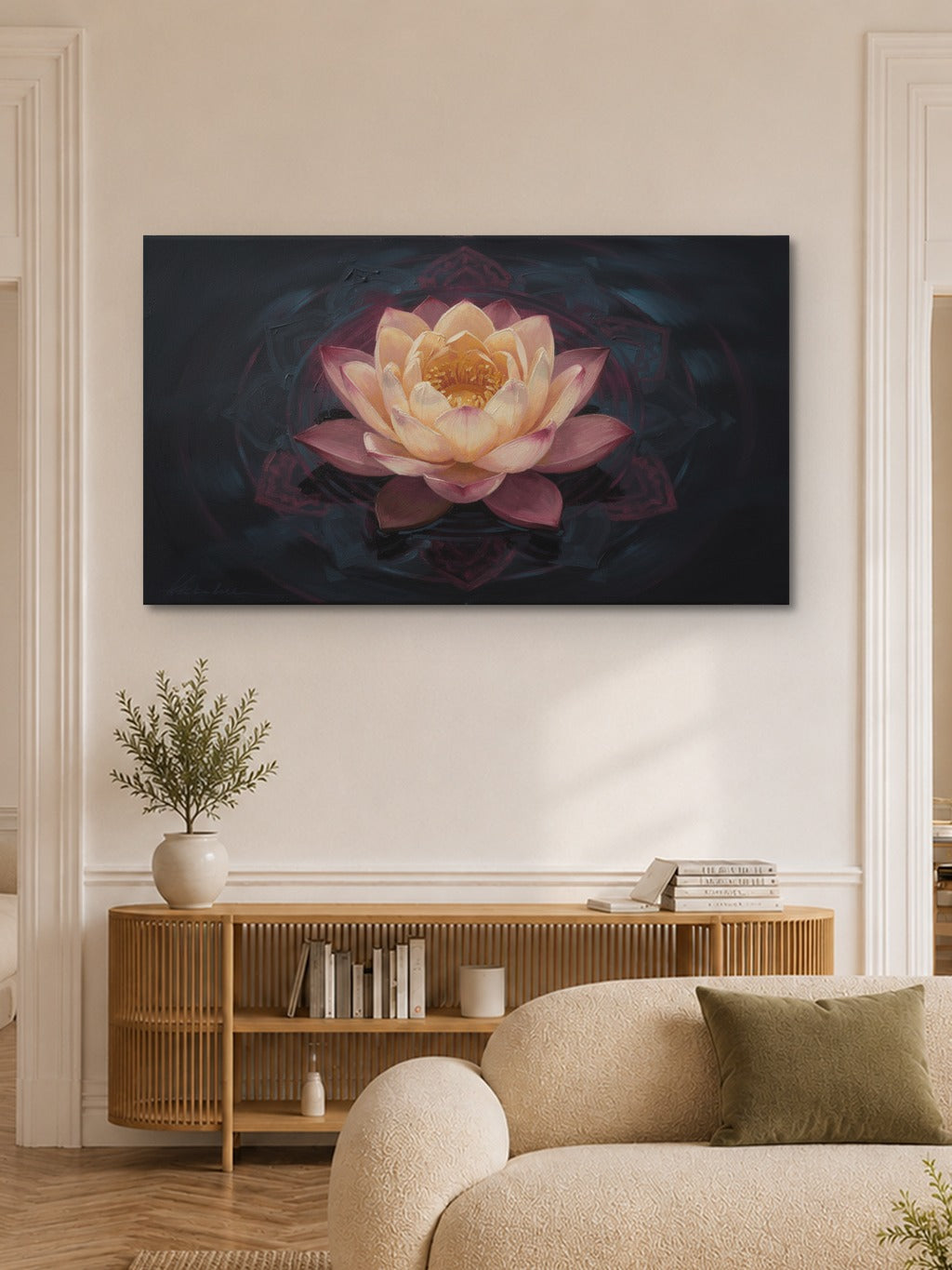 Radiant Lotus Bloom Art Print — room 6