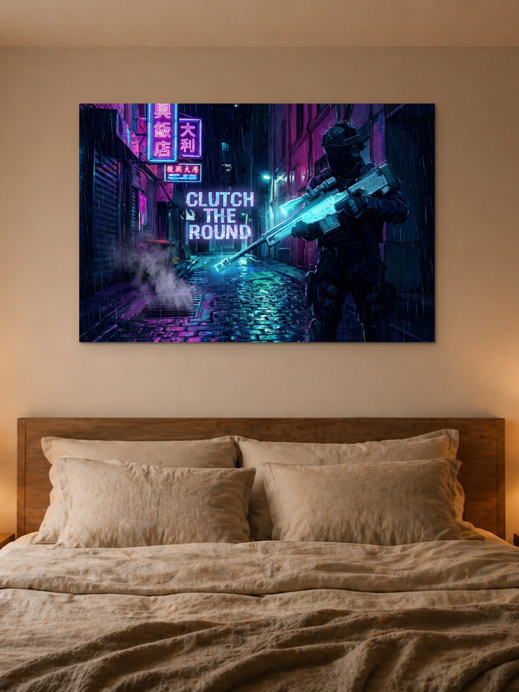 Clutch The Round Neon Art — room 4