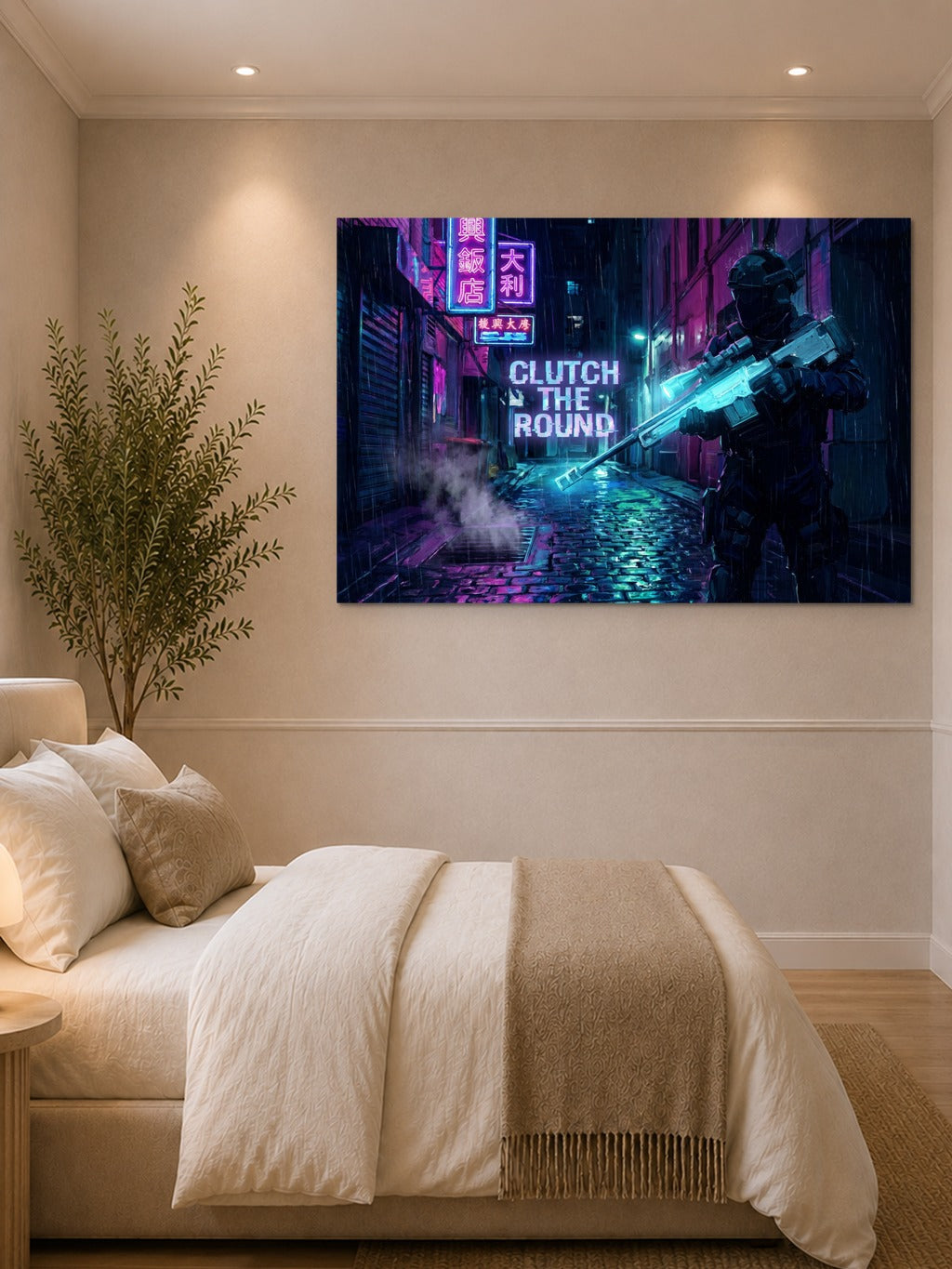 Clutch The Round Neon Art — room 1