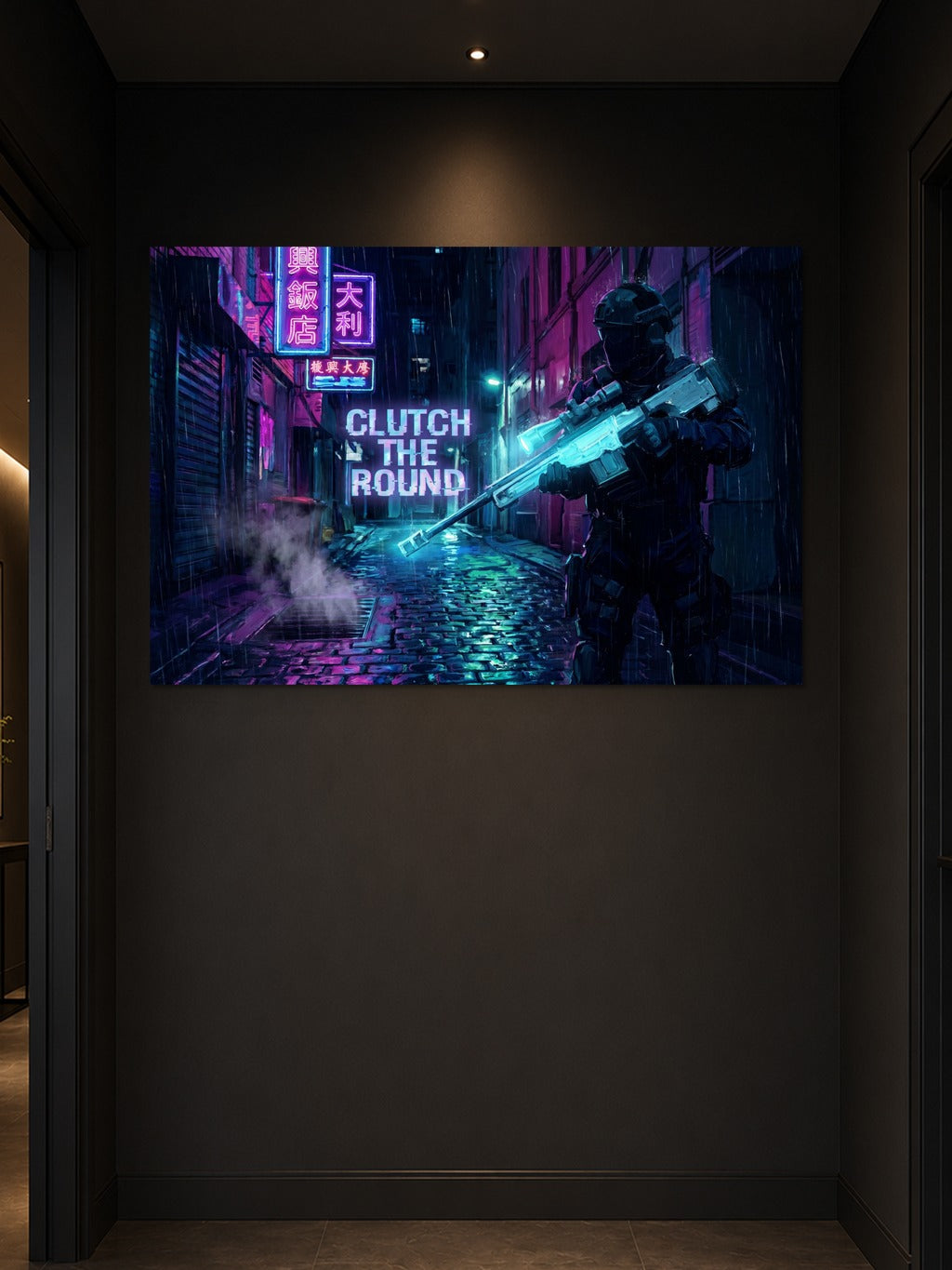 Clutch The Round Neon Art — room 3