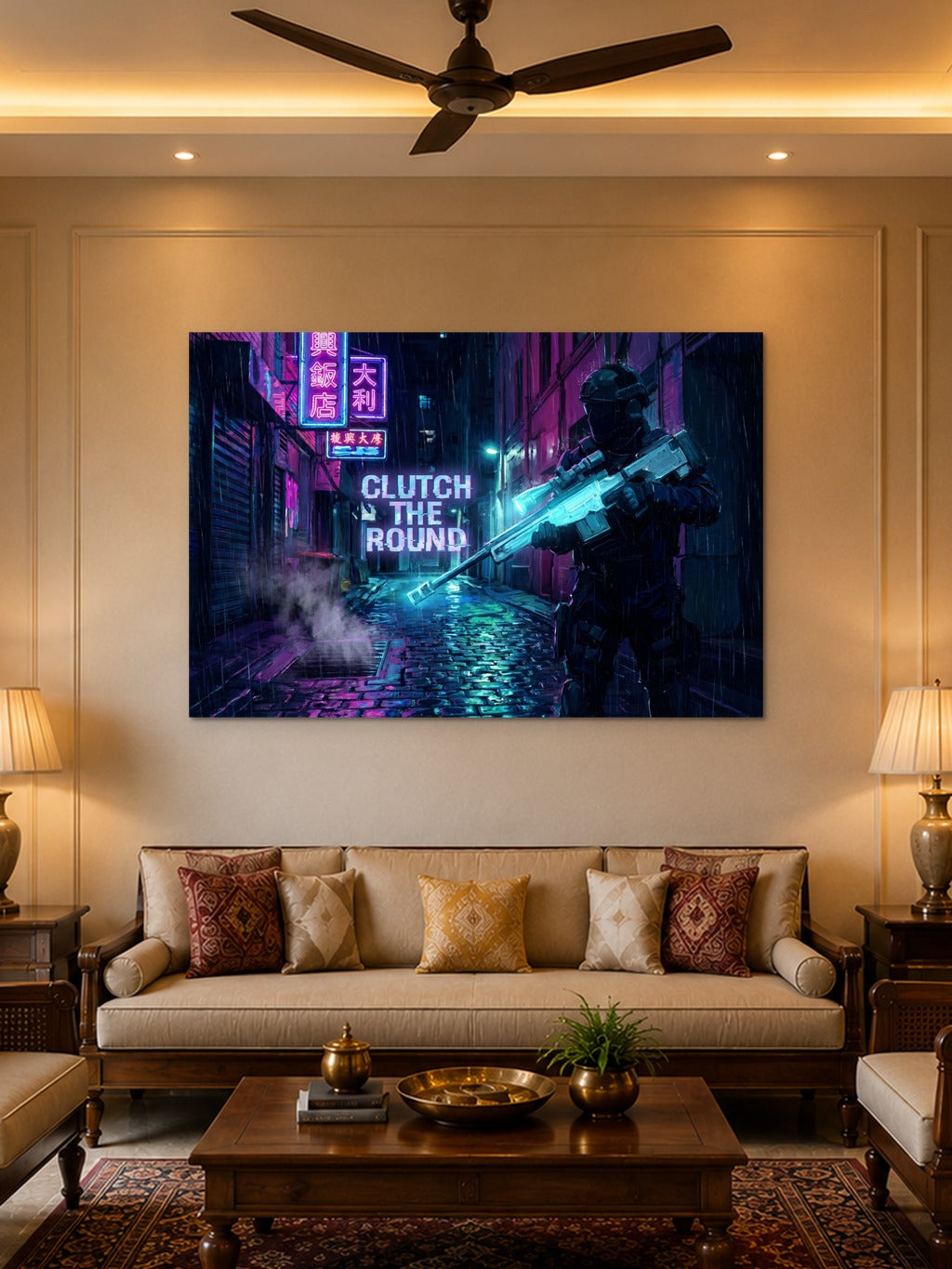 Clutch The Round Neon Art — room 2