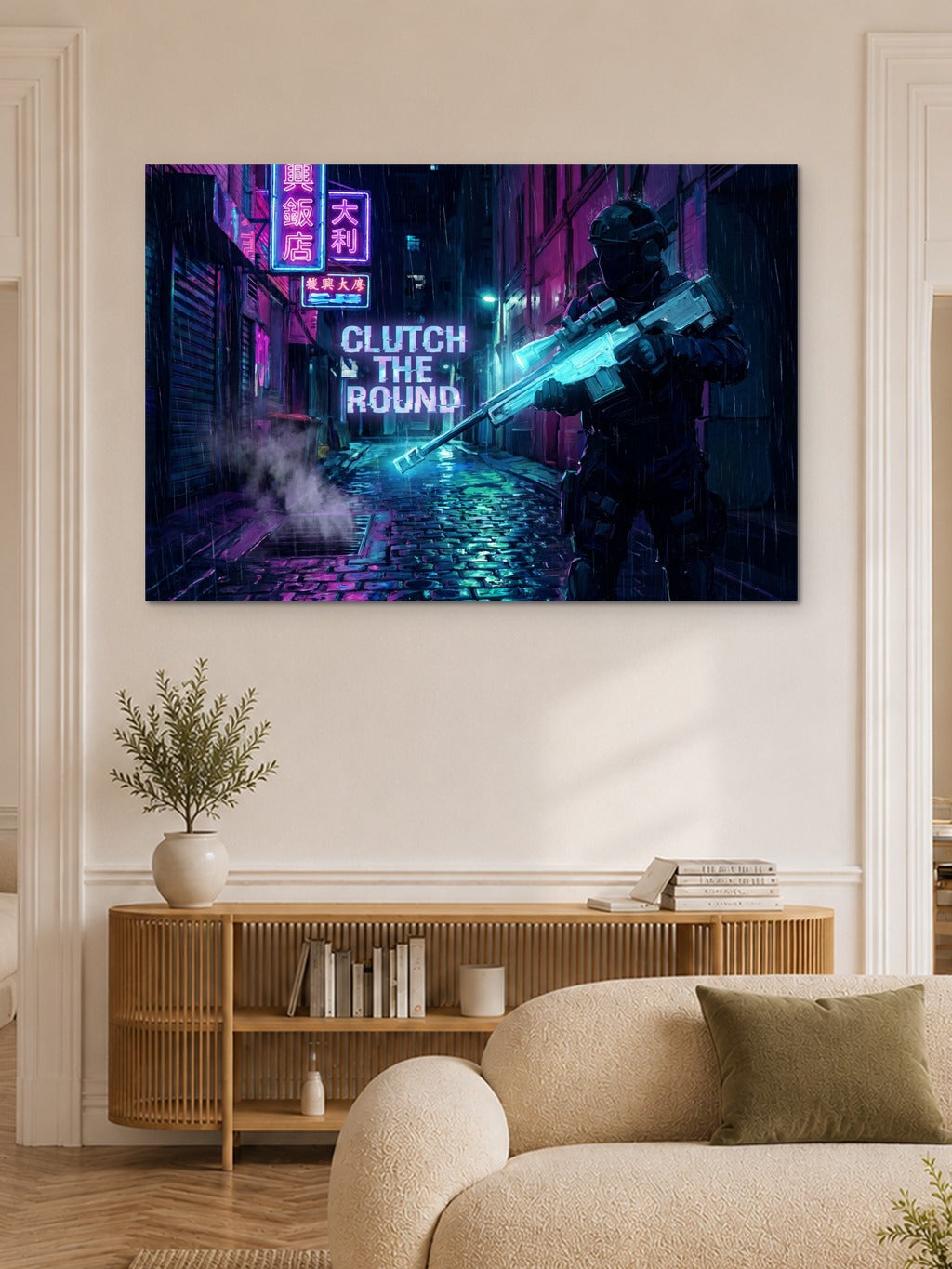 Clutch The Round Neon Art — room 6