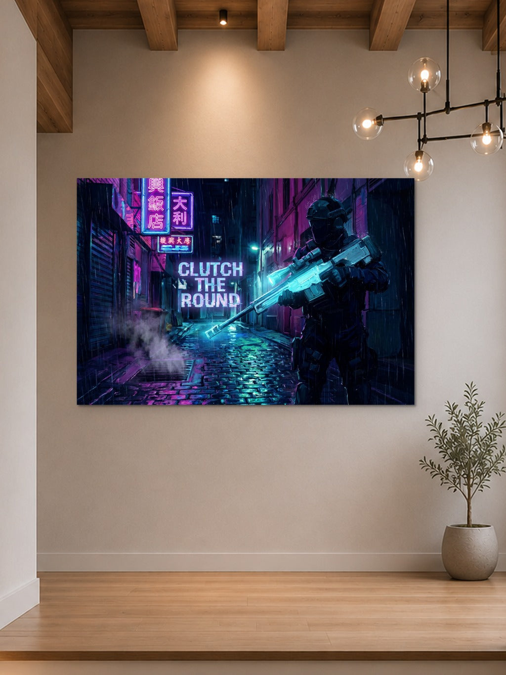 Clutch The Round Neon Art — room 7