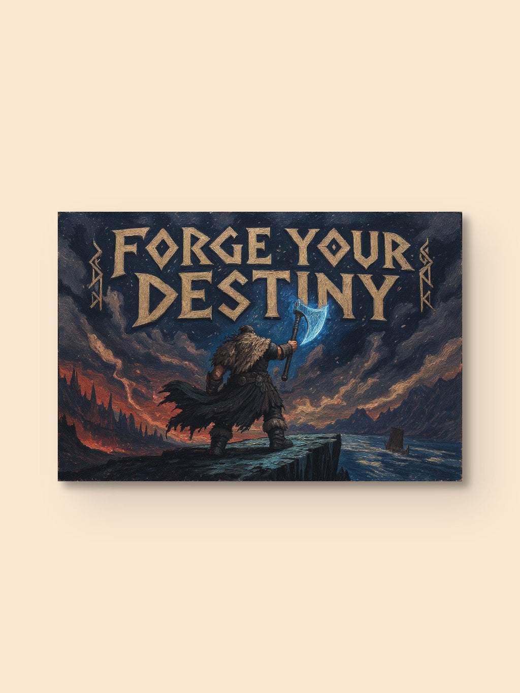 Forge Your Destiny – Nordic Warrior — canvas