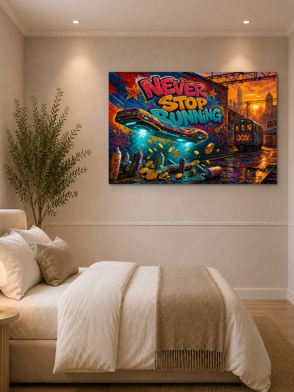 Never Stop Running Wall Art — room 1