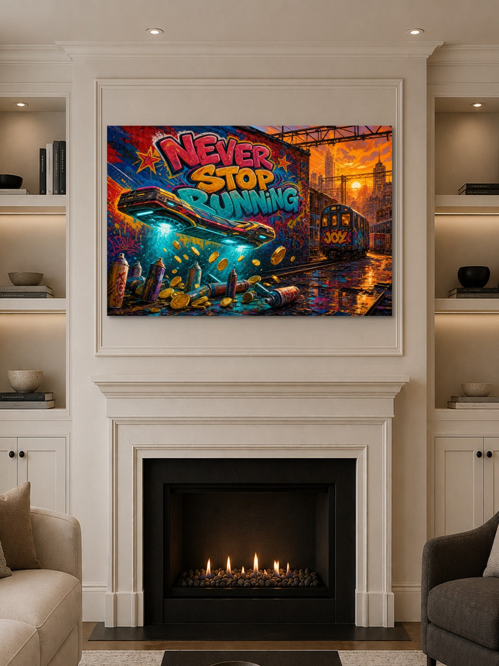 Never Stop Running Wall Art — room 10