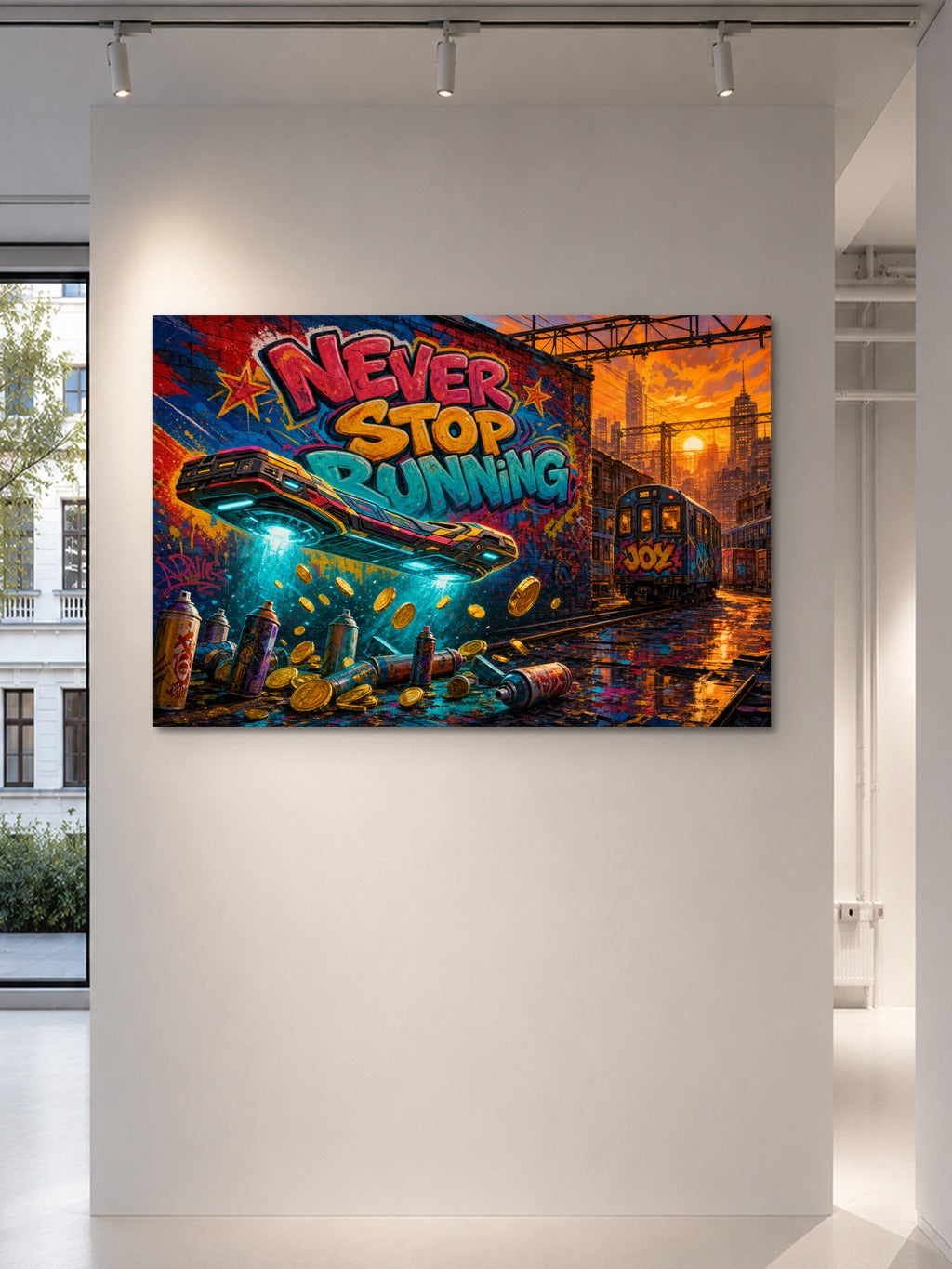 Never Stop Running Wall Art — room 5