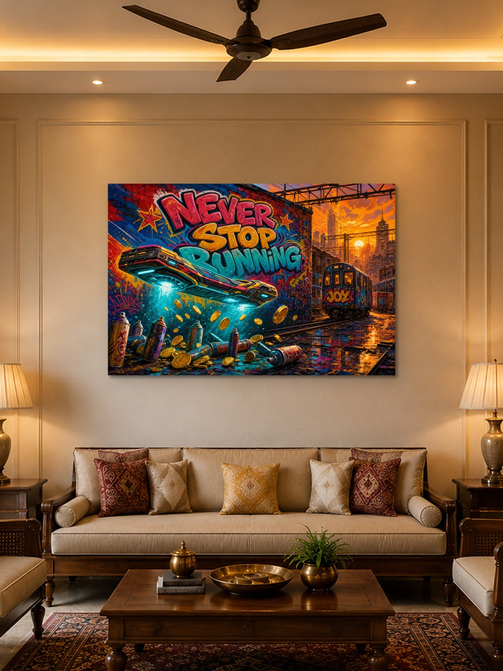 Never Stop Running Wall Art — room 2