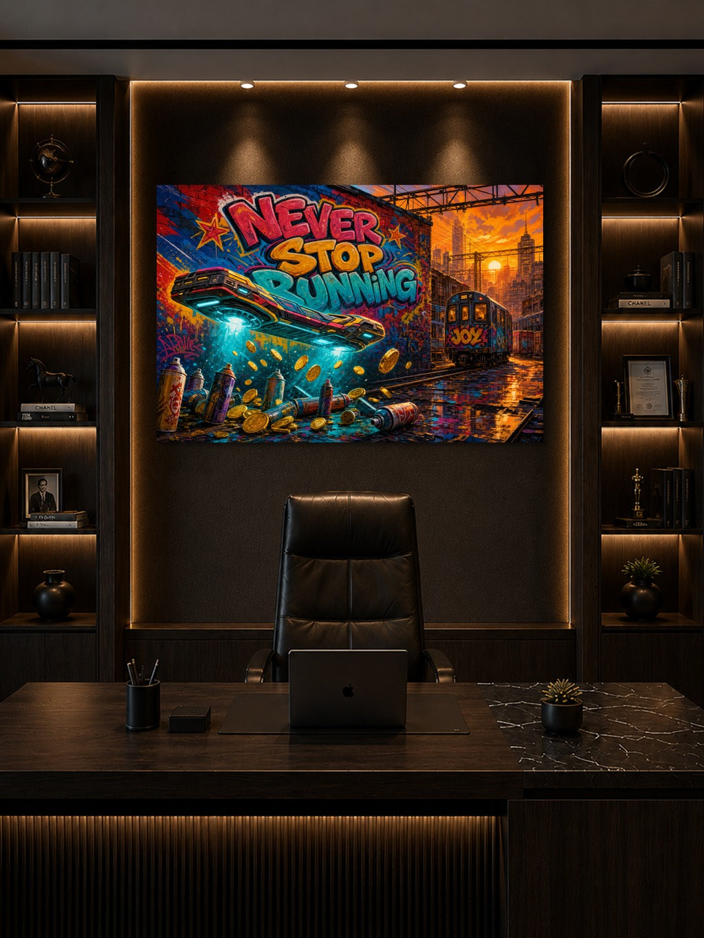 Never Stop Running Wall Art — room 8
