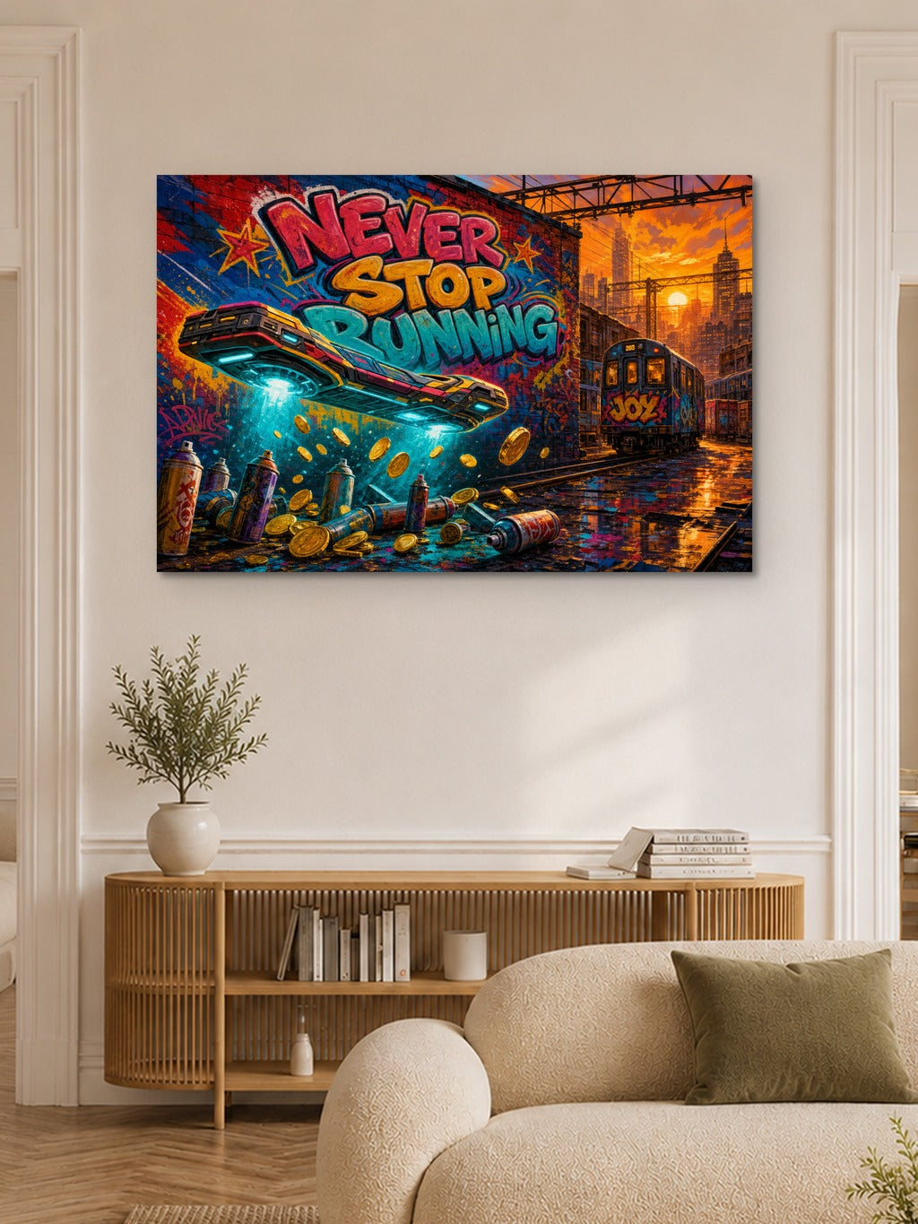 Never Stop Running Wall Art — room 6