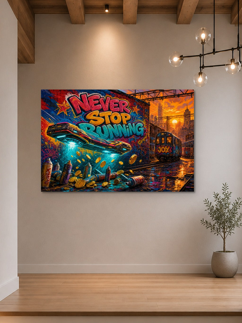 Never Stop Running Wall Art — room 7