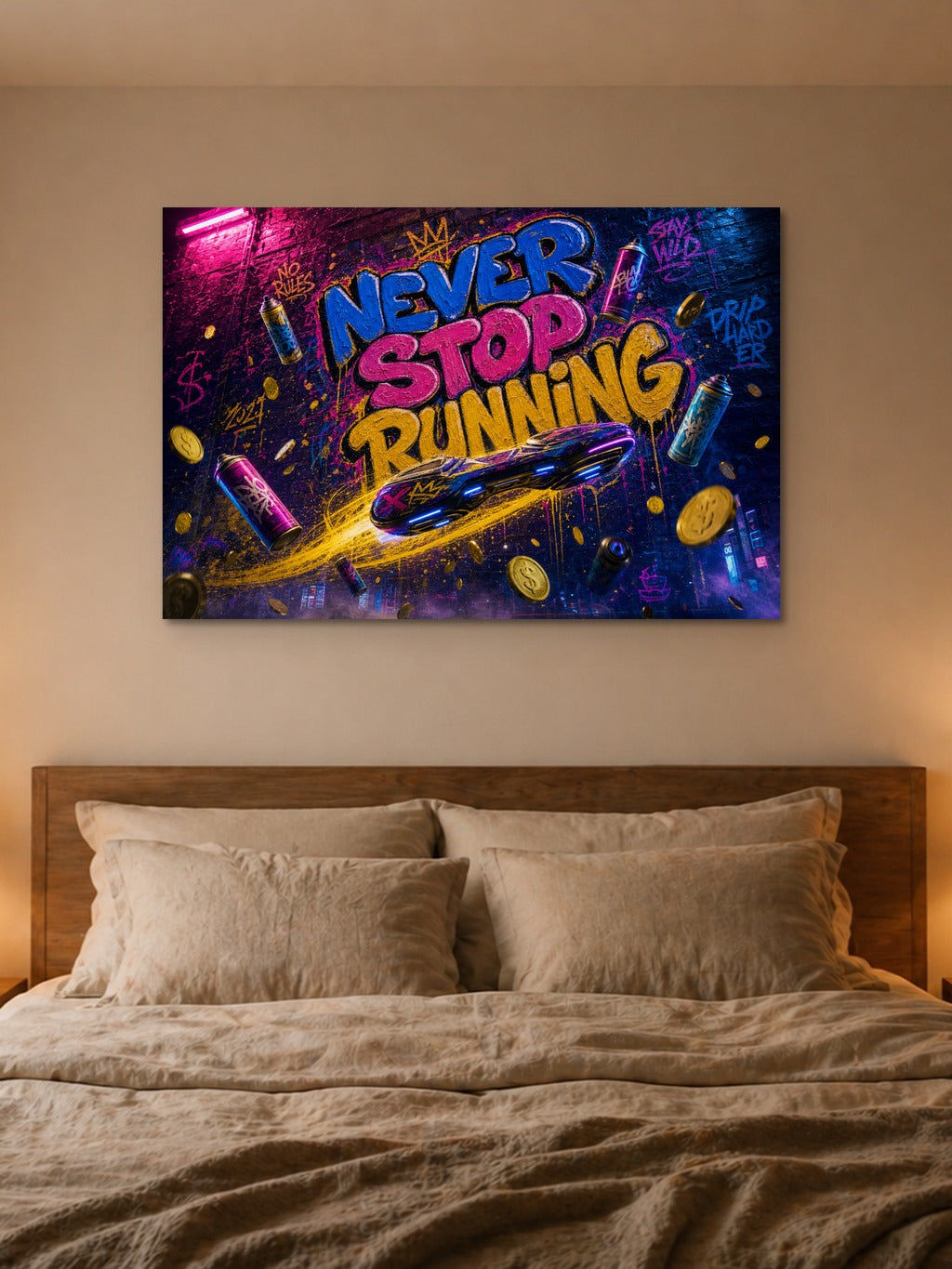Never Stop Running Urban Art — room 4