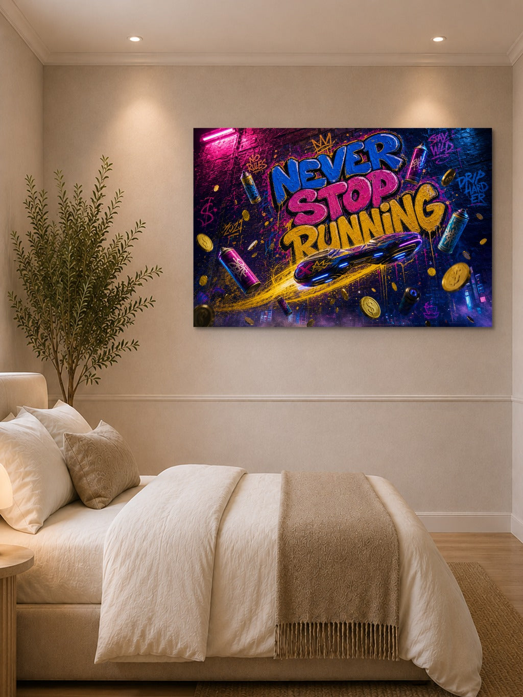 Never Stop Running Urban Art — room 1