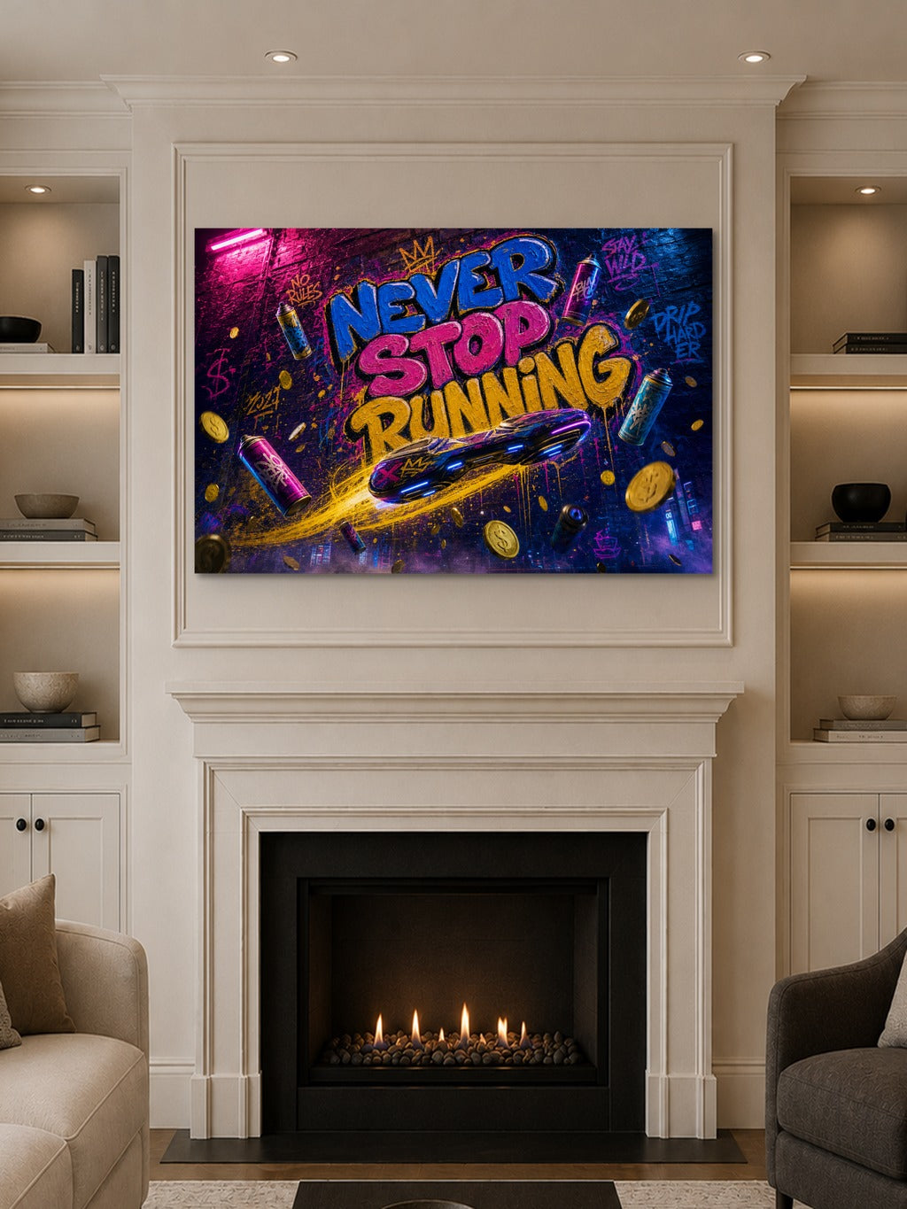 Never Stop Running Urban Art — room 10