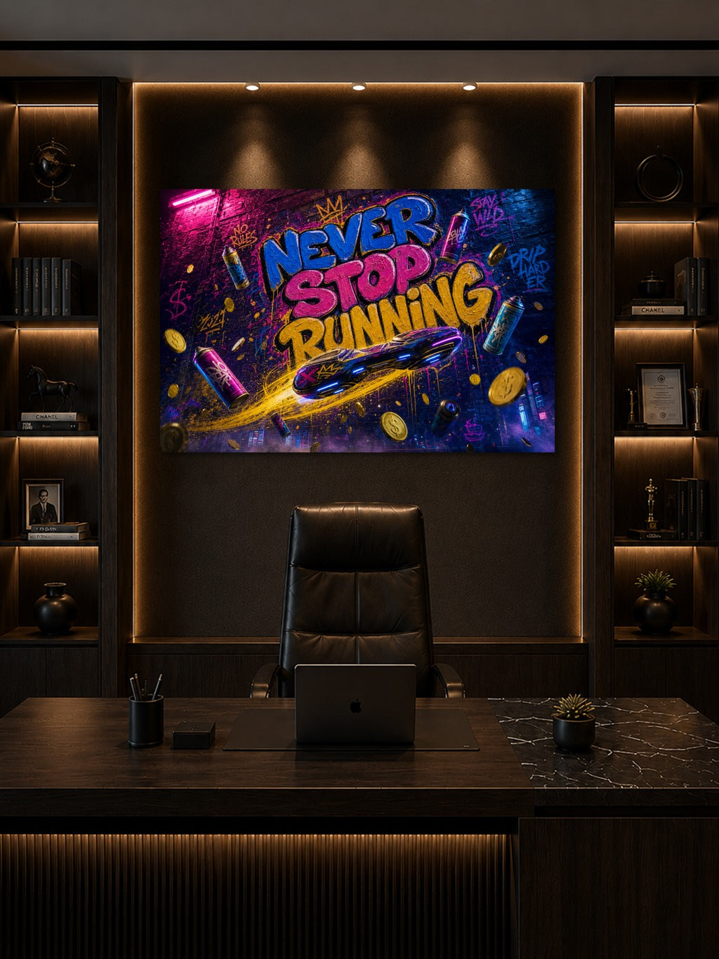 Never Stop Running Urban Art — room 8