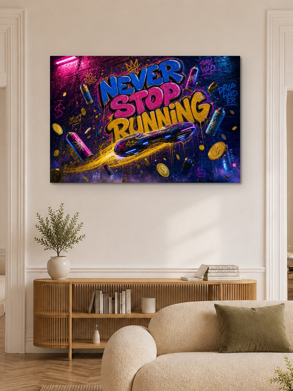 Never Stop Running Urban Art — room 6