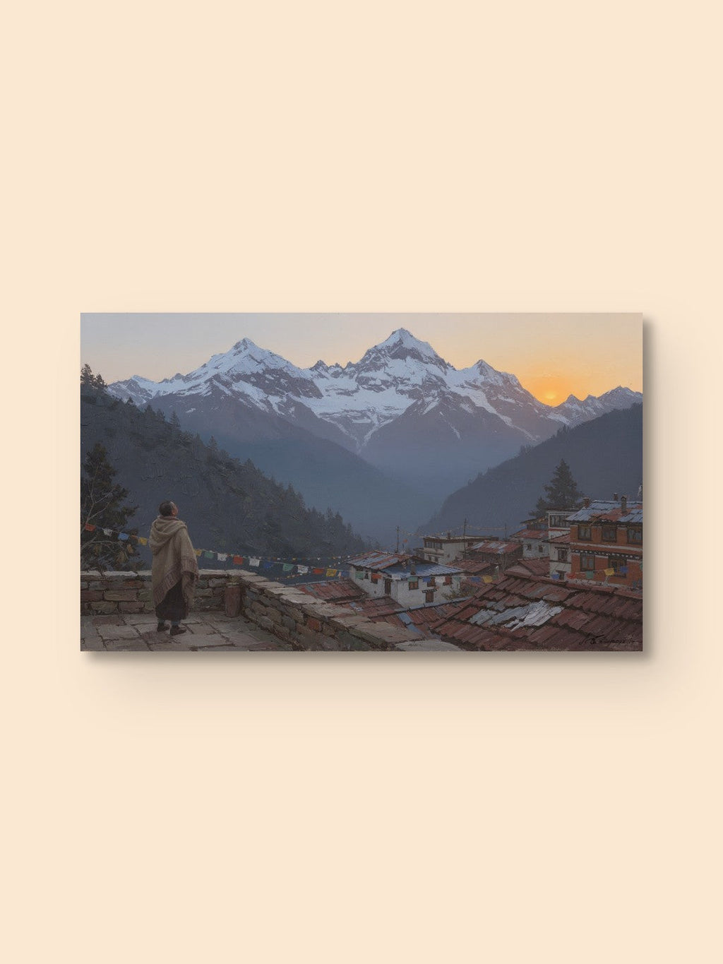 Dhauladhar at Dusk, McLeod Ganj — canvas
