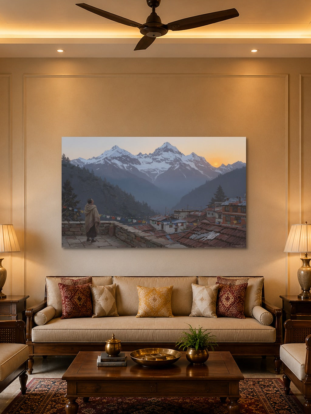 Dhauladhar at Dusk, McLeod Ganj — room 2