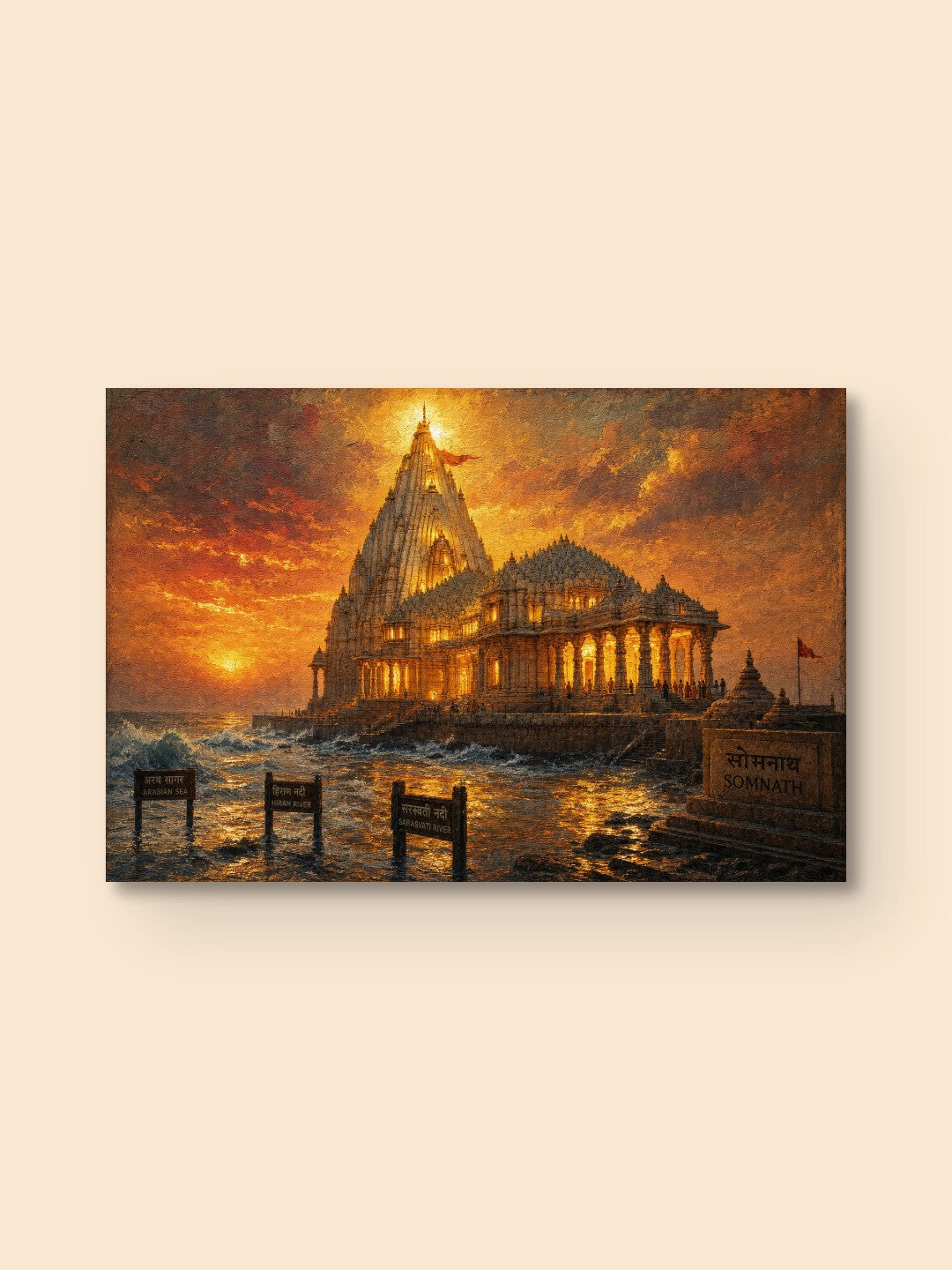 Somnath at Golden Dusk — canvas