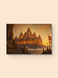 Ram Mandir Divine Sunrise — canvas