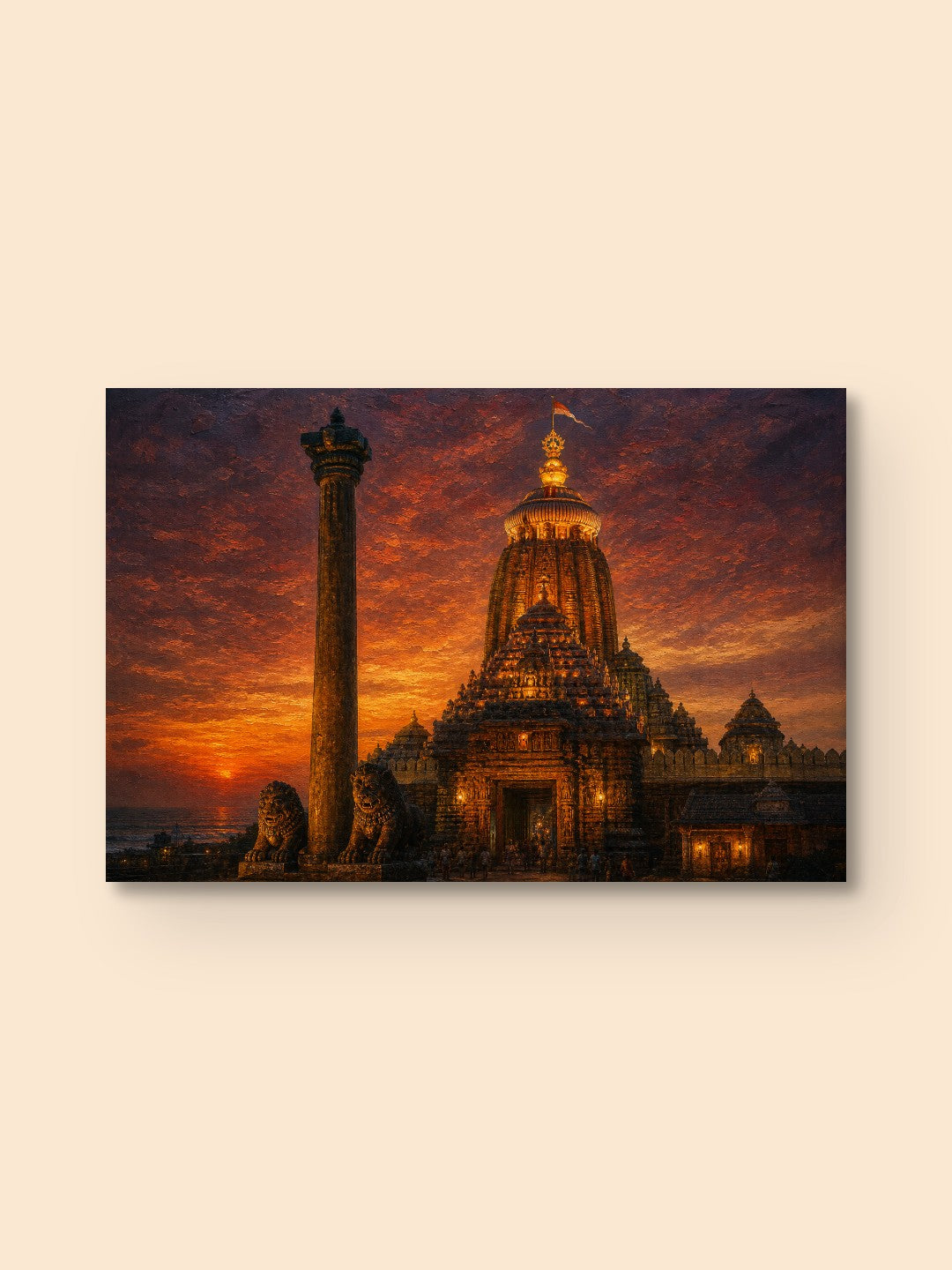 Jagannath Temple at Twilight — canvas
