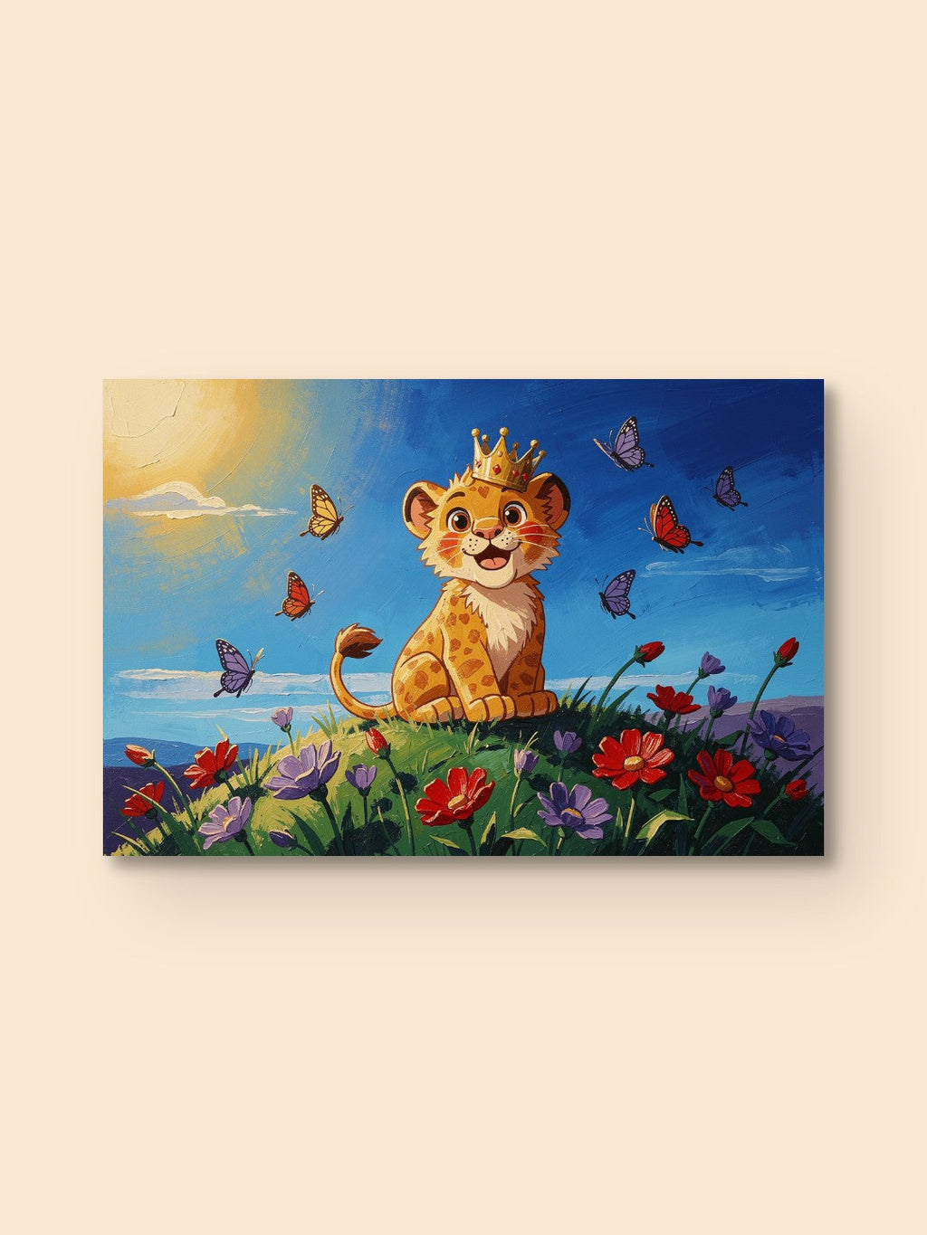 Lion King of Rainbow Hill — canvas