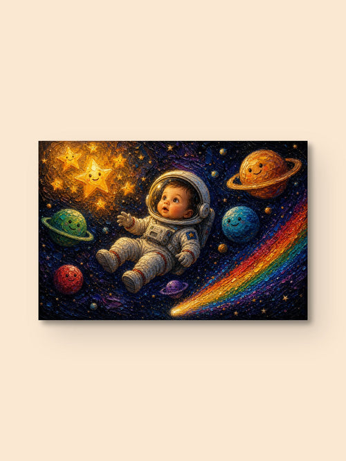 Baby Astronaut Space Print — canvas