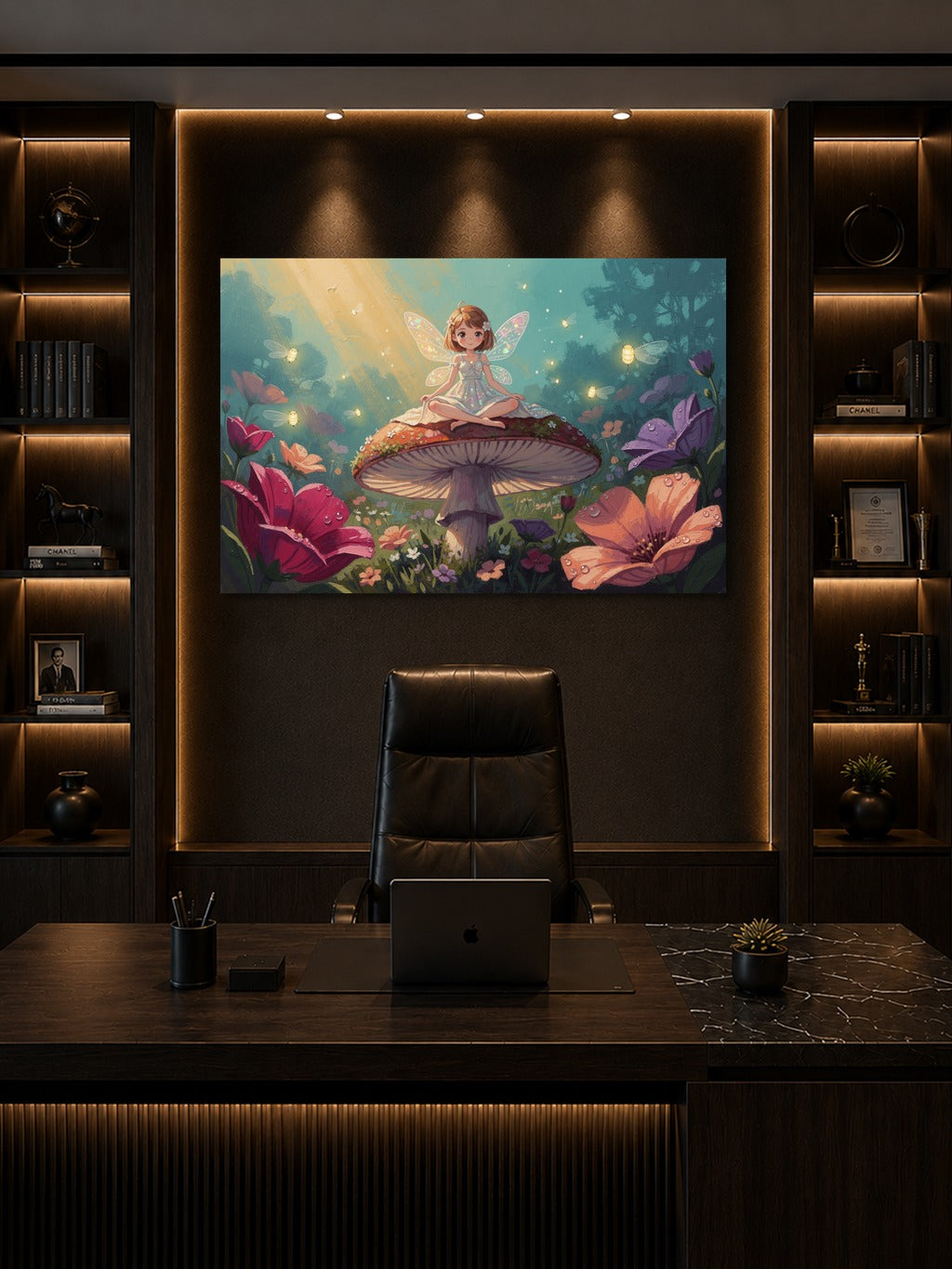 Room mockup — Office Dark (landscape)