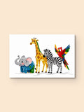 Safari ABC Kids Wall Art — canvas