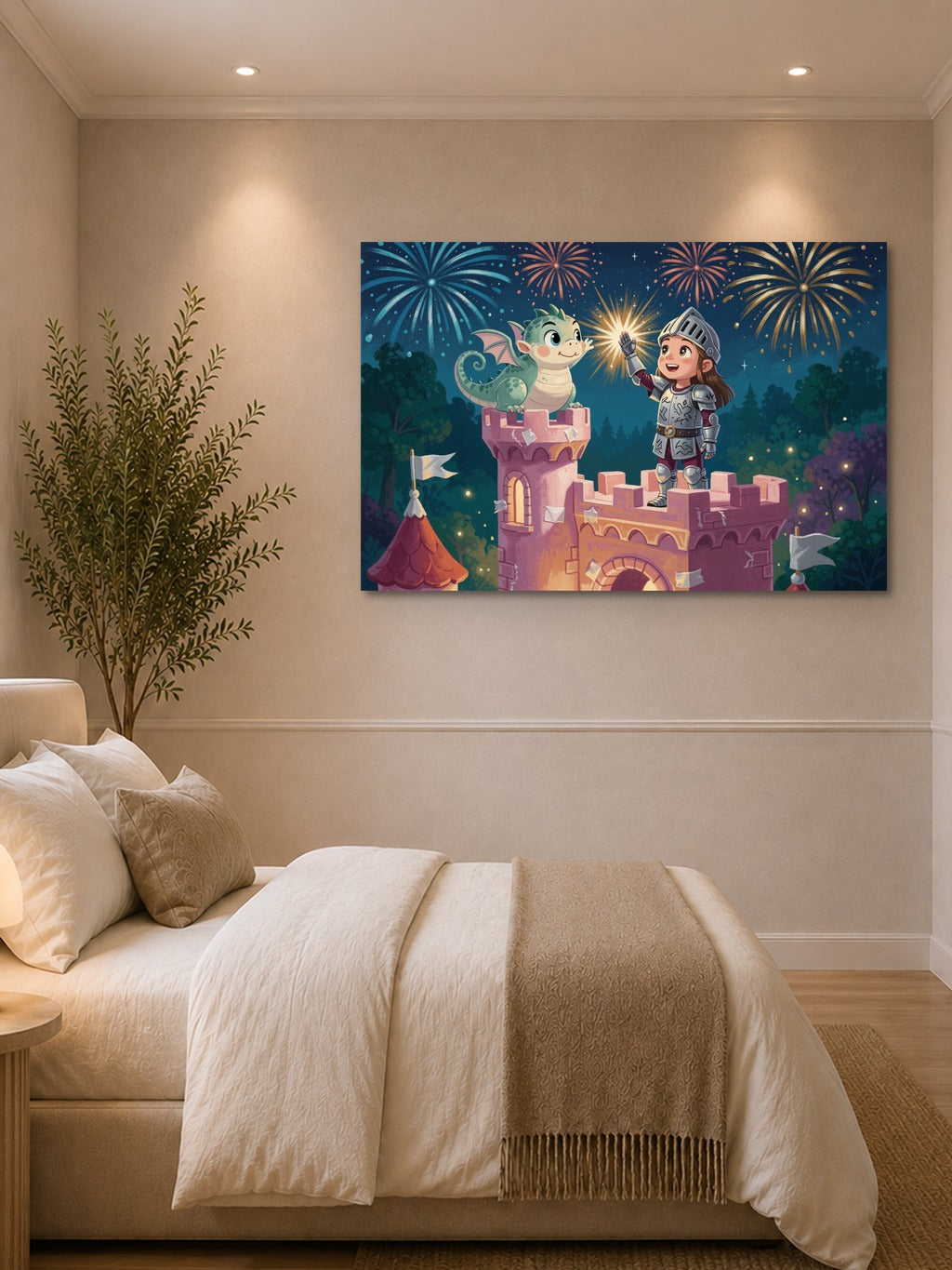 Girl & Dragon Castle Print — room 1