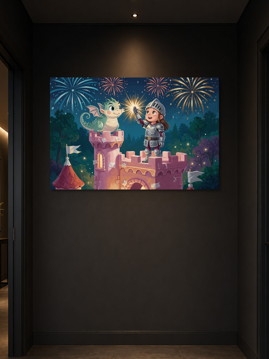 Girl & Dragon Castle Print — room 3