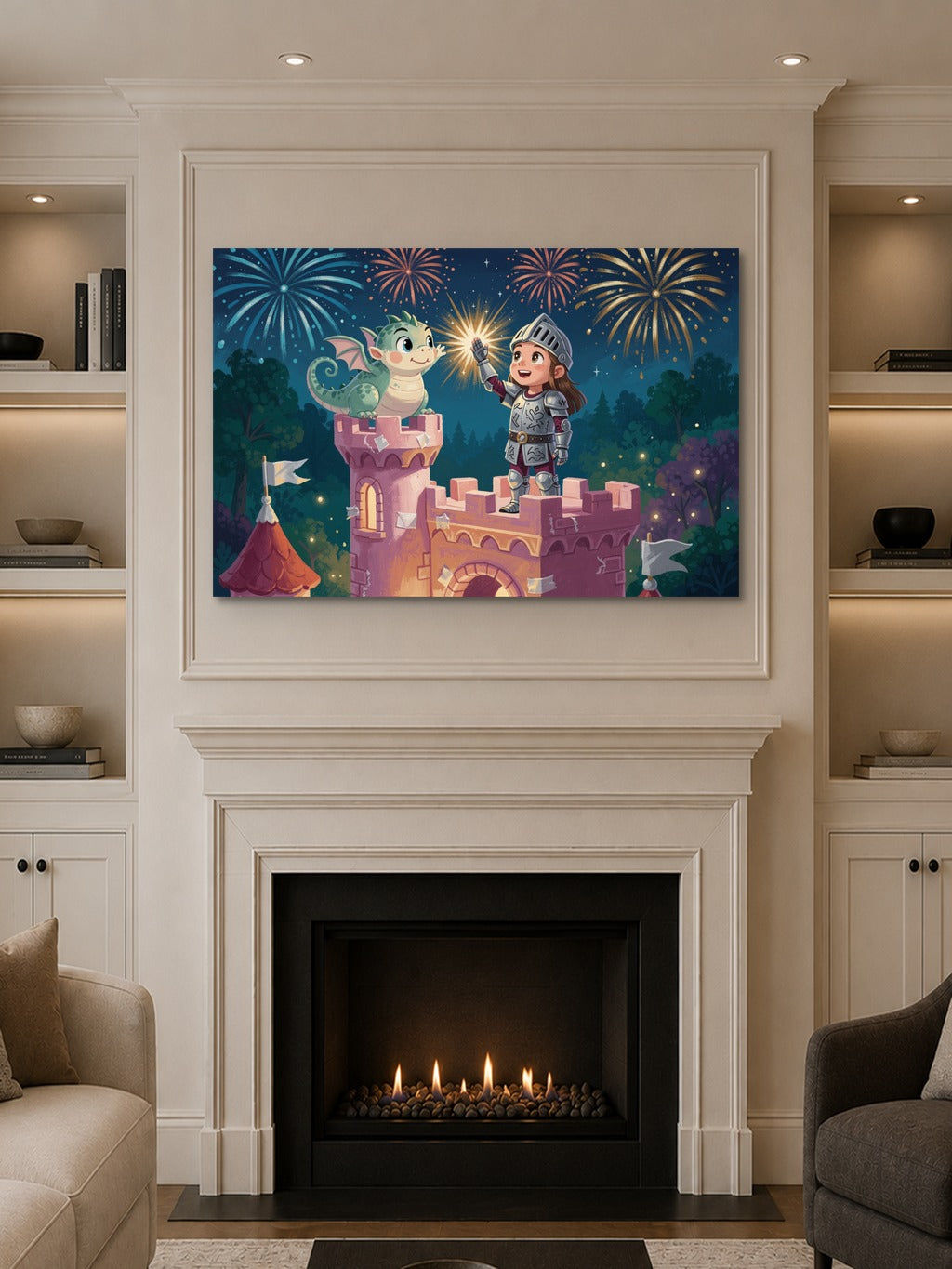 Girl & Dragon Castle Print — room 10