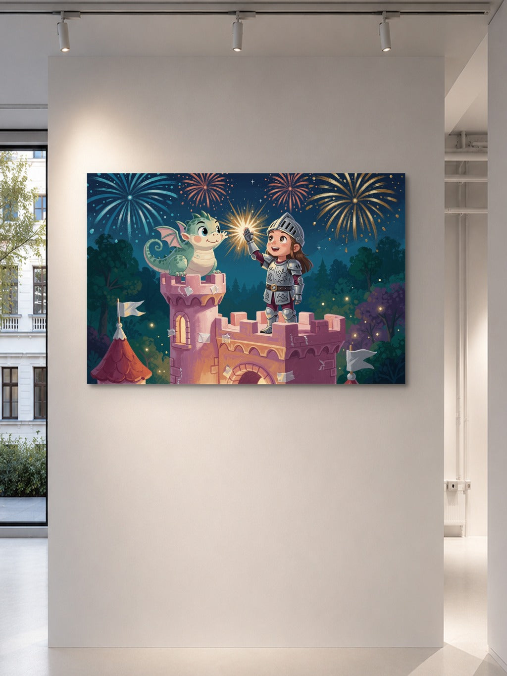 Girl & Dragon Castle Print — room 5