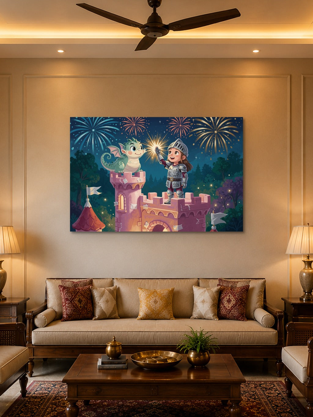 Girl & Dragon Castle Print — room 2