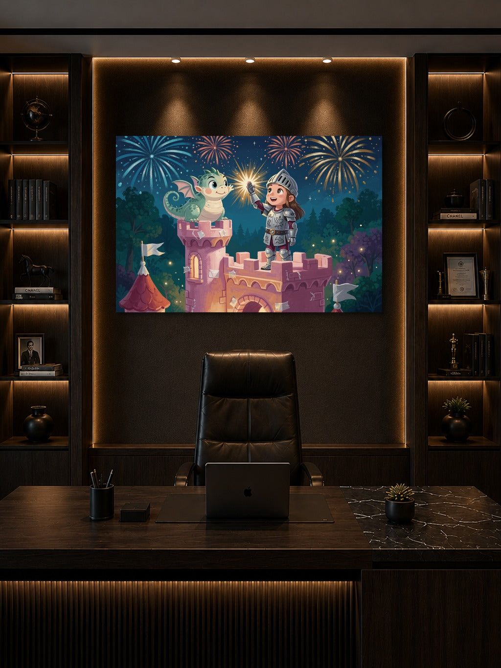 Girl & Dragon Castle Print — room 8